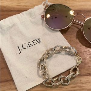 J.crew Pavé Crystal Link Oval Bracelet